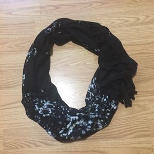 Black Floral Scarf